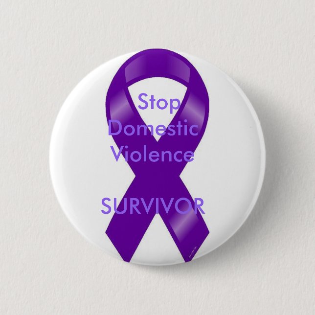 Survivor of Domestic Violence Pinback Button (Front)