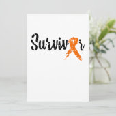 Survivor Orange Ribbon Leukemia Awareness Save The Date (Standing Front)