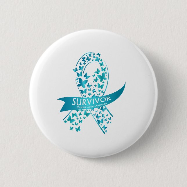 Survivor Ovarian Cancer Awareness Button (Front)