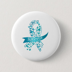 Survivor Ovarian Cancer Awareness Button