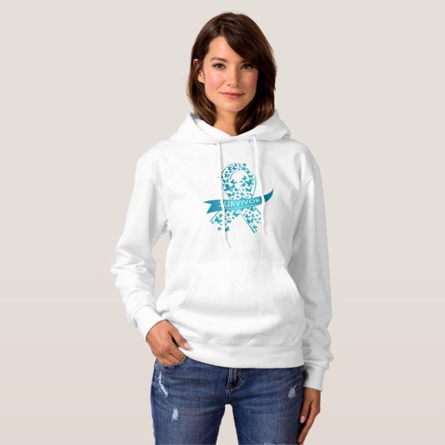 Survivor Ovarian Cancer Awareness Hoodie (Front Full)