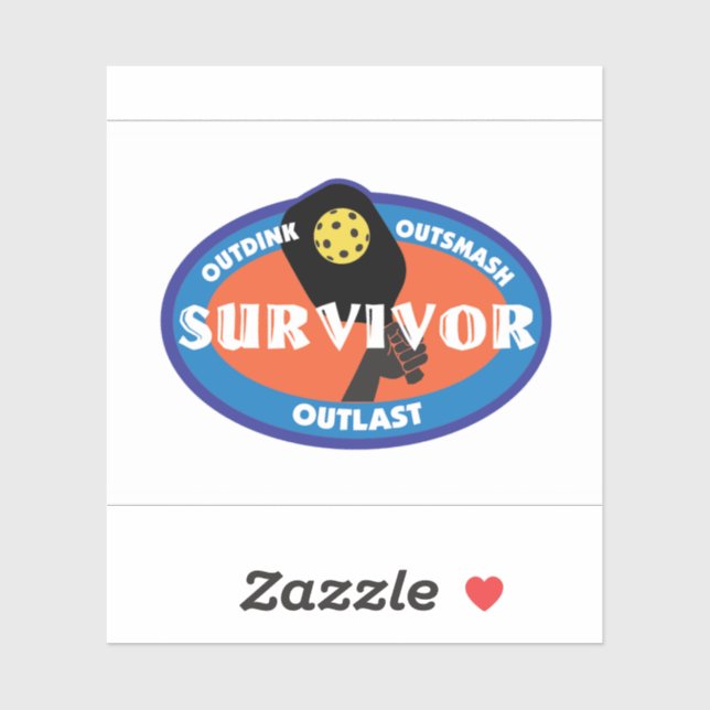 Survivor Pickleball Sticker (Sheet)