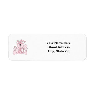 Survivor (pink bear) label
