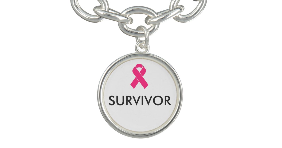 Survivor Pink Breast Cancer Awareness Bracelet | Zazzle.com