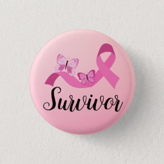Survivor Pink Breast Cancer Button