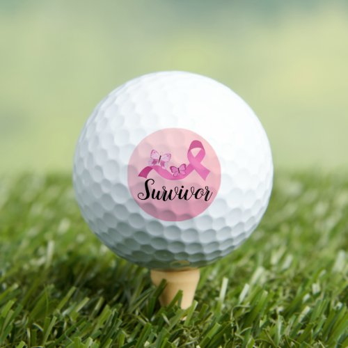 Survivor Pink Breast Cancer Golf Balls