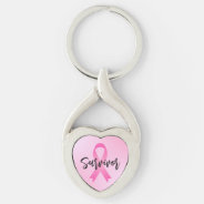 Survivor Pink Breast Cancer Keychain at Zazzle
