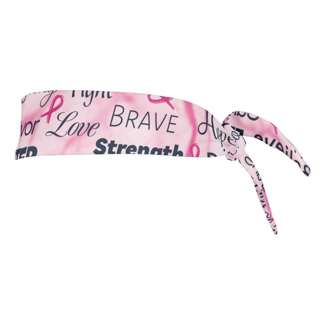 Survivor Pink  Tie Headband (Rotate 90)