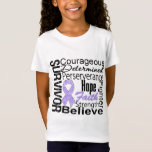 Survivor Powerful Slogans Collage General Cancer T-Shirt