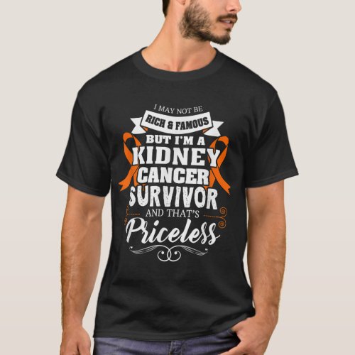 Survivor Priceless Kidney Cancer Awareness Ribbon T_Shirt