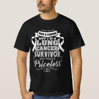 Survivor Priceless Lung Cancer Awareness Ribbon Gi T-Shirt