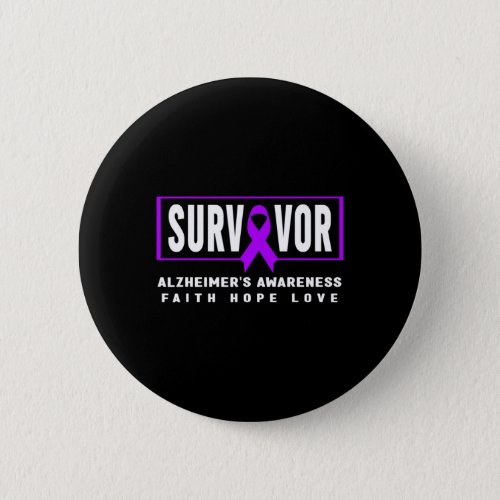 Survivor _ Purple Heimers Awareness  Button