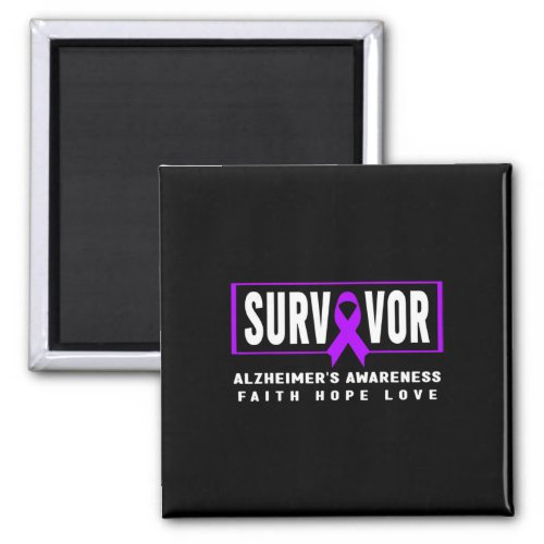 Survivor _ Purple Heimers Awareness  Magnet