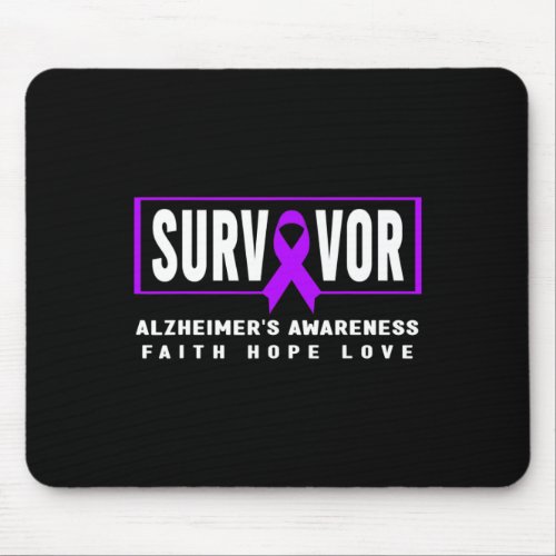 Survivor _ Purple Heimers Awareness  Mouse Pad