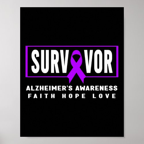 Survivor _ Purple Heimers Awareness  Poster