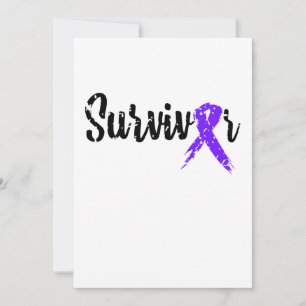 Survivor Purple Ribbon Breast Cancer Awareness Save The Date