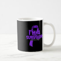 Survivor Purple Ribbon Proud Pancreatic Cancer Awa Coffee Mug