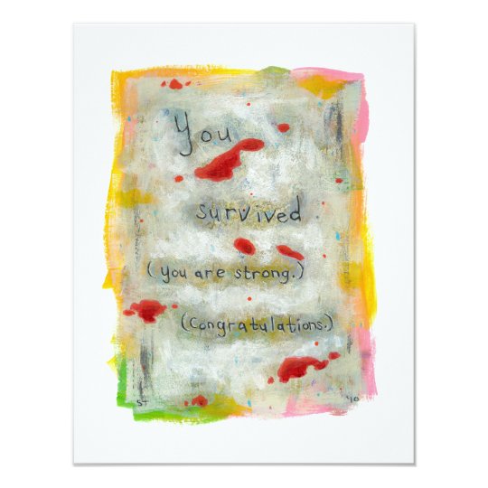 Survivor recovery healing hope art trauma illness card