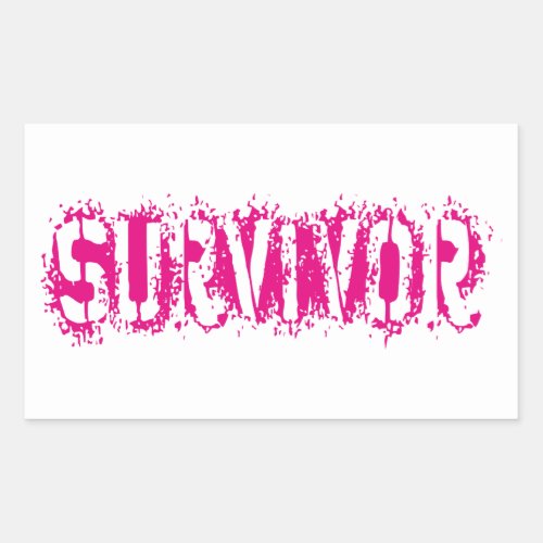 SURVIVOR RECTANGULAR STICKER