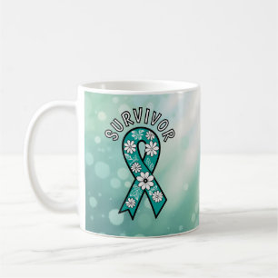Survivor SA Teal Awareness Ribbon Coffee Mug