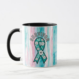 Survivor SA Teal Awareness Ribbon Mug