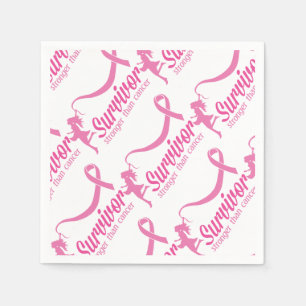 Survivor Stronger Than Cancer Napkins