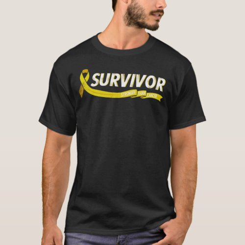 Survivor stronger than cancer sarcoma bone cancer T_Shirt
