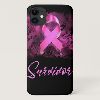 Survivor, support breast cancer awareness iPhone 11 case