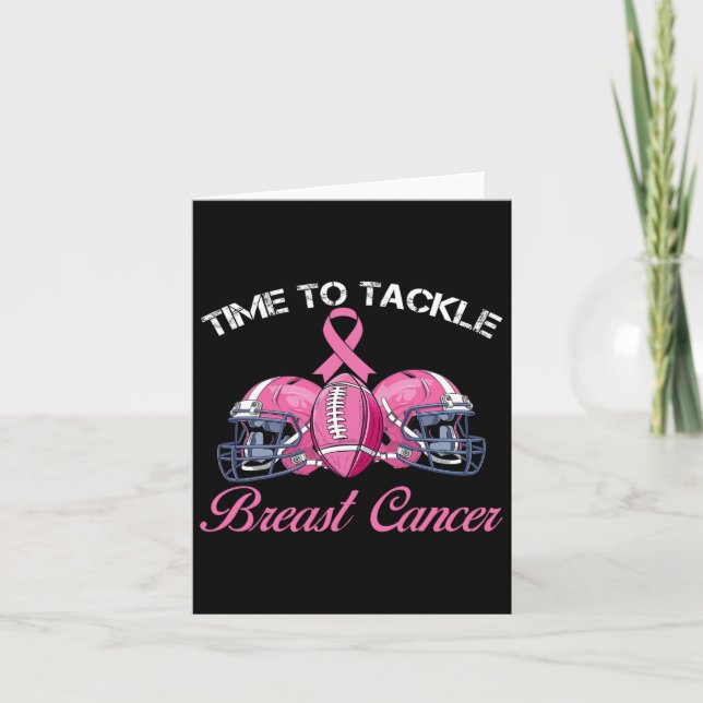 Survivor Time To Tackle Breast Cancer Awareness  Card (Front)