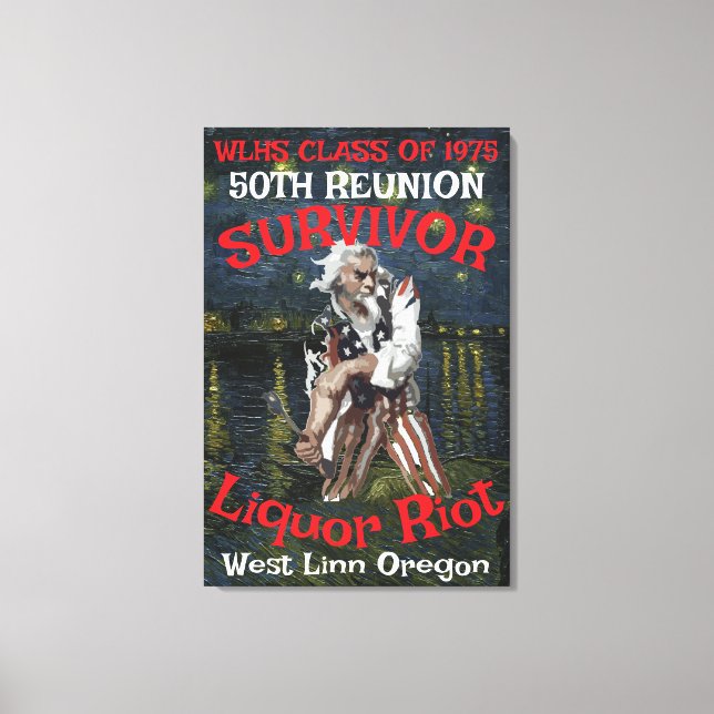 Survivor WLHS 50TH REUNION CLASS 1975 Canvas Print (Front)