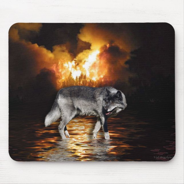 "Survivor" Wolf Mousepad (Front)
