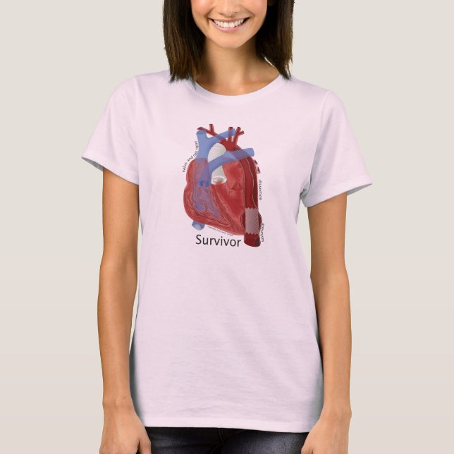 Survivor Women's Organic Cotton Tee Heart Art (Front)