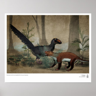 Survivors: Pantolambda & Post-Cretaceous Dinosaur Poster