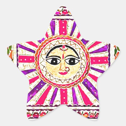 Surya Hindu Sun God Star Sticker