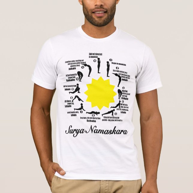 surya namaskara yoga awareness shirt tshirt (Front)