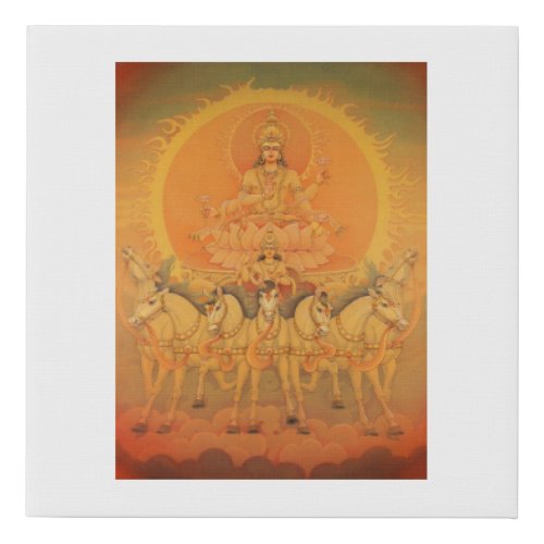 Surya _ Sun Faux Canvas Print