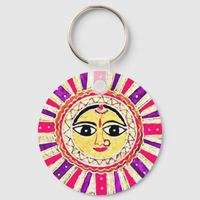 Surya Sun Goddess Keychain (Front)