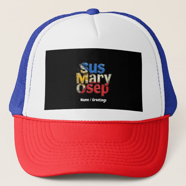 Sus Mary Osep Filipino Pride Customizable Trucker Hat (Front)