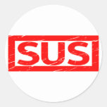 Sus Stamp Classic Round Sticker