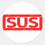 Sus Stamp Classic Round Sticker