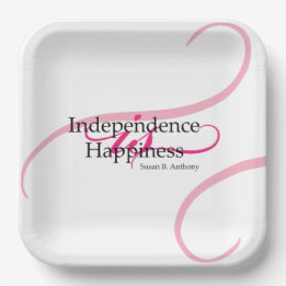 Susan B Anthony Quote Paper Plates