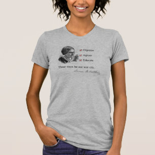 Susan B. Anthony Quote War Cry Fitted T-Shirt