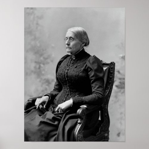 Susan B Anthony Seated Portrait _ 1891 Poster