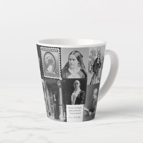 Susan B Anthony Suffrage Collage Feminist Latte Mug