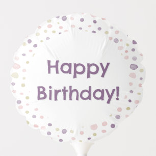 Susan Confetti Watercolor Dots Birthday Balloon