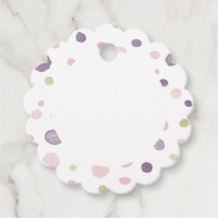 Susan Confetti Watercolor Dots Favor Tags