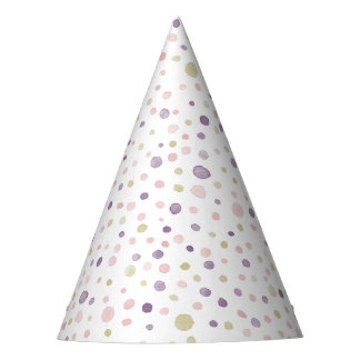 Susan Confetti Watercolor Dots Party Hat