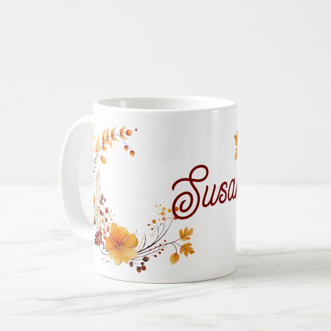 Susan, just for Susan floral design,  Coffee Mug (Front Left)