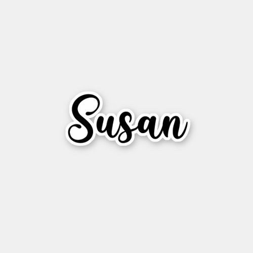 Susan Name _ Handwritten Calligraphy Sticker