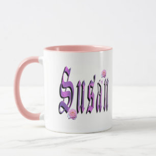 Susan, Name, Logo, Pink Combo Coffee Mug. Mug